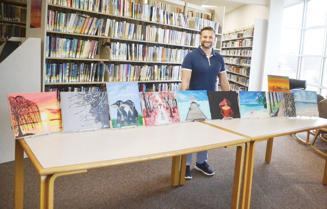 Barlow library displaying artwork by novice painter News, Sports, Jobs News and Sentinel